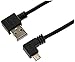 StarTech.com 2m 6 ft Micro-USB Cable with Right-Angled Connectors - M/M - USB A to Micro B Cable - 6ft Right Angle Micro USB Cable (USB2AUB2RA2M),Black