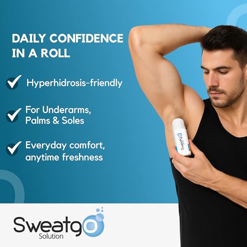Salve Sweatgo Mischief - 60ml (Pack of 2) | Clinical Strength Antiperspirant Roll-On | Dermatologist Recommended, Hyperhidrosis Sweat Control for Underarms, Palms & Feet – Alcohol-Free, Non-Irritant