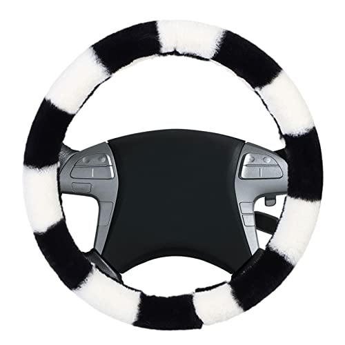 Funda para volante de invierno, funda cálida para volante, funda para volante creativa, para mujer, niña, hombre, accesorio de invierno para coche