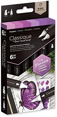 Crafter's Companion Spectrum Noir Classique Blend Alcohol Marker Dual Nib Pens Set-Fair Skin-Pack of 6, One Size