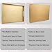 SforGUVA Gold Serving Tray for Coffee Table, Rectangular Plastic Decorative Tray with Handles for Entertaining, Outdoor Patio, Living Room, Ottoman, Bathroom Counter, 11.8”*15.7”*1.6”