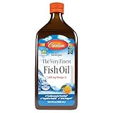 Carlson - The Very Finest Fish Oil, 1600 mg Omega-3s, Liquid Fish Oil Supplement, Norwegian Fish Oil, Wild-Caught, Sustainably Sourced Fish Oil Liquid, Orange, 16.9 Fl Oz