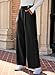 EVALESS Women's Wide Leg Black Work Pants Elastic High Waisted Straight Pleated Dress Pants Comfy Office Slacks Business Casual Outfits Fall Fashion 2025 Trousers with Pockets Plus Size XX-Large