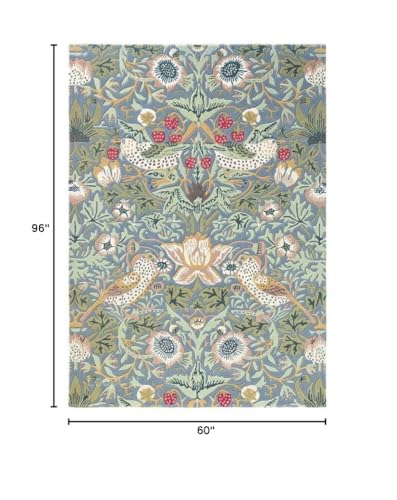 Tapete decorativo rectangular de lana 5'x8' miniatura 3