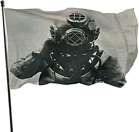VAHTU U.S. Navy Deep Sea Diver 3×5 Feet Flag -Uv Fade Resistant Flag for Outdoor House Porch Welcome Holiday Decoration, Garden Flag.