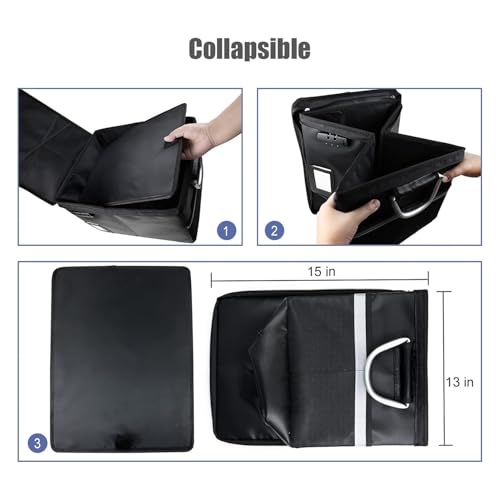 Image of Crewer File Holder for Documents, Document Organizer File, Document File Folder - Ideal Office Document Bag, Certificate File Holder, and File Organizer for Efficient Document Management (Black, L)
