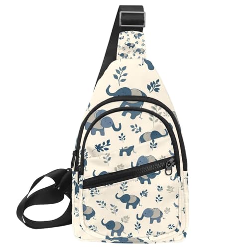 Mochila cruzada de elefantes ajustable unisex multicolor