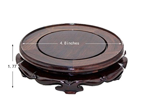 Goldy&Wendy Rosewood Circular Pedestal Vase Display Stand (4.8" Inside Diameter, 1 Pack) #TOP1