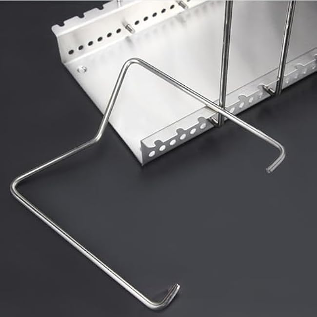 Cutting Board Organizer, Bakeware Rack, Cookie Sheet Baking Pan And Tray Organizer, Non-Slip Base, Seven Compartments, Quick Access, 40x18x17cm, For Kitchen