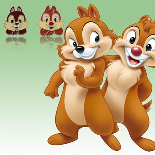 Image of FEELMEM Squirrel Chip Squirrel Dale Cartoon Movie Gift Cartoon Character Brooch Pin Best Friends Gift