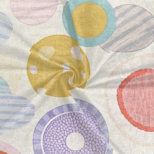 Polka Dot Colorful Round Modern Beige Four season Dust and Dirt proof wristband neck gaiters for women Moisture Wicking beanie face mask reusable for Skiing Daily outfit halloween mask mascara3