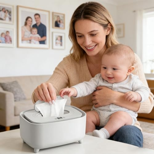 Calentador de bebé de diseño versátil con monitor digital integrado 4