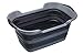 KitchenCraft MasterClass Smart Space - Cesta plegable para la colada (tamaño grande, 60,5 x 40 x 28 cm), color negro y gris