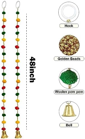 Pink and Yellow Backdrop Decoration Set - 17-Piece Handcrafted Diwali and Navratri Home Decor