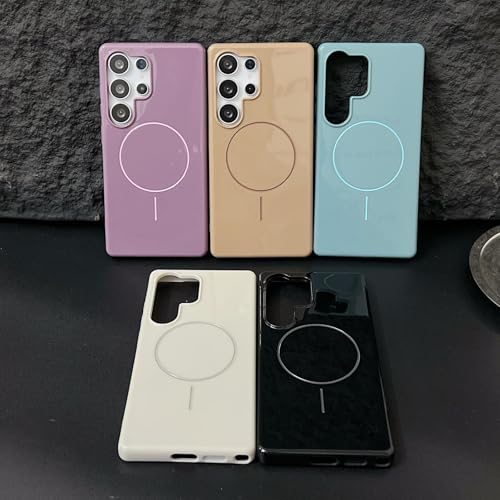 Coque silicone magnétique Samsung S25 Plus blanche flexible - 5