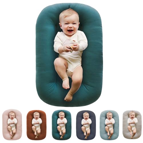 Image of oliwex Baby Lounger Pillow,Baby Lounger Pillow for Newborn, Newborn Lounger Nest,Baby Lounger Pillow Nest,Baby Lounger 0-24 Months (Malachite Green)