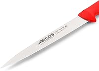 Vista 3 de Arcos Cuchillo de filete de acero inoxidable nitrum de 7 pulgadas. Mango ergonómico de polipropileno y hoja de 7.480 in. Cuchillo afilado