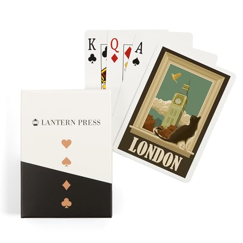 Lantern Press London England Cat in Window 52 Cartas Póker
