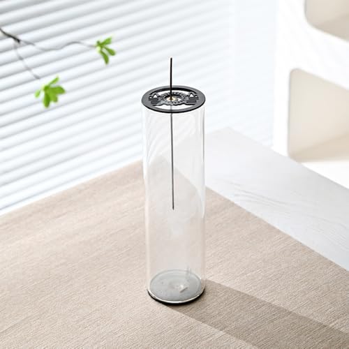 Edenecho INCENSE HOLDER Holder For Sticks With Ash Catcher, Fireproof Incense Burner For Aromatherapy Meditation Yoga Spa Room Decor No Mess Incense Holder Black cover