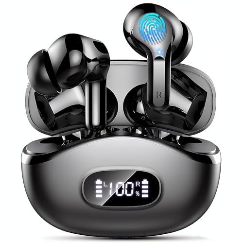 Wireless Earbuds, 48Hrs 2026 Bluetooth Headphones, Hi-Fi Stereo Deep Bass Ear Buds, ENC Noise...