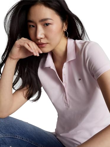 Image of Tommy Hilfiger Women's Solid Short Sleeve Pique Polo Shirt