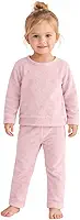 Pijama Infantil Microfibra Fleece, Conjunto Manga Longa para Meninos e Meninas, Inverno, 100% Poliéster