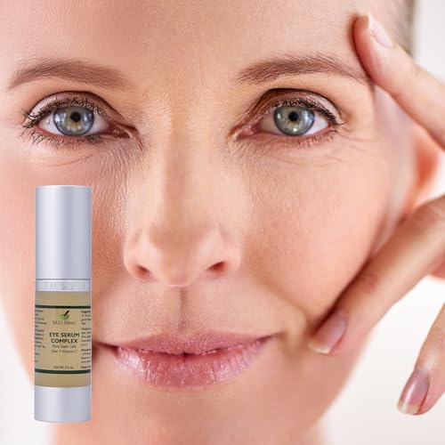 M.D. Blend Plant Stem Cell Eye Serum Complex + Professional Vitamin C Serum for Face, Hydrating Brightening & Anti-Aging Skincare Bundle