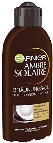 Garnier Tanning Oil for Face and Body, Nourishing Sun Oil for Gently Tanned Skin, Ambre Solaire with Coconut Fragrance, 1 x 200 ml - Image 5