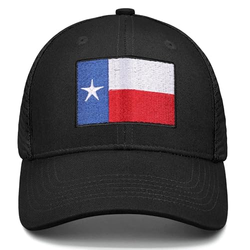 Image of Adjustable State Flag Trucker Hat Mesh Baseball Cap with Embroidered Patch for Men Women