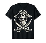 t shirt pirates Léger, Coupe classique, manche à double couture et ourlet à la base