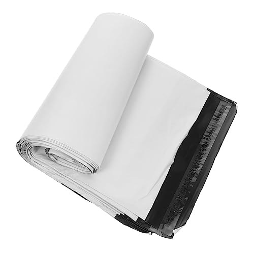 LALAFINA Small Business Essential: 100pcs Thicken Shipping Mailer Packing Pouches Clothing Mailing Bag Pe Material Handle Explosion-proof Edges