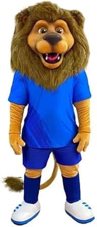 Vivid Happy Sports Lion Mascot Costume Adult Size for Men & Women with Built-in Fan Inside the Head