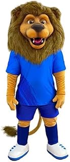 Vivid Happy Sports Lion Mascot Costume Adult Size for Men & Women with Built-in Fan Inside the Head and Ice Pack Vest