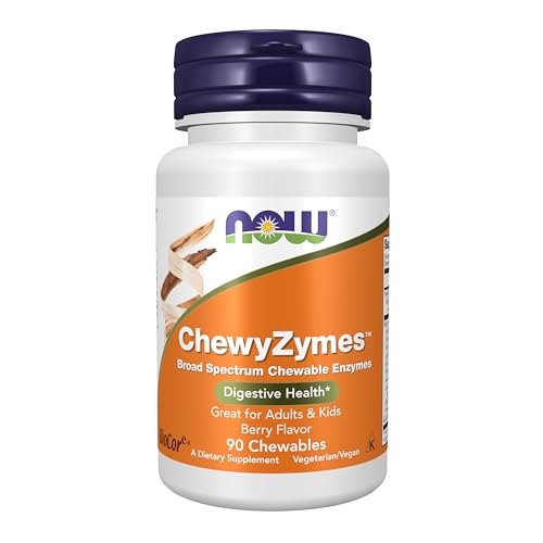 NOW Foods Supplements ChewyZymes Broad Spectrum Chewable Enzymes Berry Flavor 90 Chewables