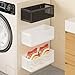 WOCHUANGSI Magnetic Shelf for Washing Machine Laundry Room Magnetic Organizer Laundry Shelf Organizer Washing Machine Shelf Hanging Basket Storage Magnetic Fridge Shelves (White, L11in*W4.9in*H3.9in)