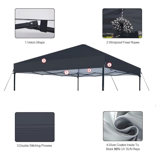image for Joramoy 10×10 Canopy Replacement Top Only, Waterproof Pop Up Canopy T