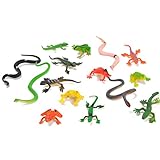 ca. 4-8 cm groß 15er Set Reptilien ca. 4-8cm - Schlangen, Frösche, Echsen, Geckos etc.