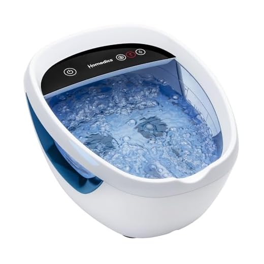 HoMedics® Shiatsu Bliss Footbath with Heat Boost, Foot Spa Massager, Deep Kneading Pedicure Tub, Vibrating Bubbles with Soothing Heat, Portable at-Home Spa