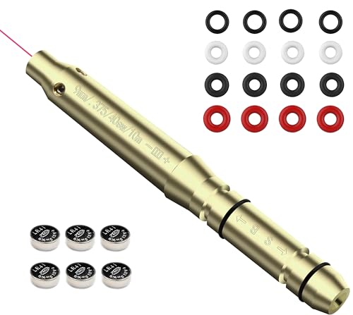 9MM Red Laser Boresighter for Rifle,.375/40SW/.41 Cal End Barrel Laser Sight, Red Dot Laser Barrel Sight More Easy to Fit and Accurately for Revolvers Pistols Rifle and Air Guns for Hunting