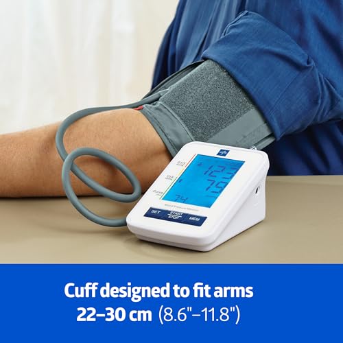 Medline digital Blood Pressure Monitor, Adult Upper Arm Cuff, Digital LCD Display, Stores Up To 90 Readings, Batteries includedes – Image 6