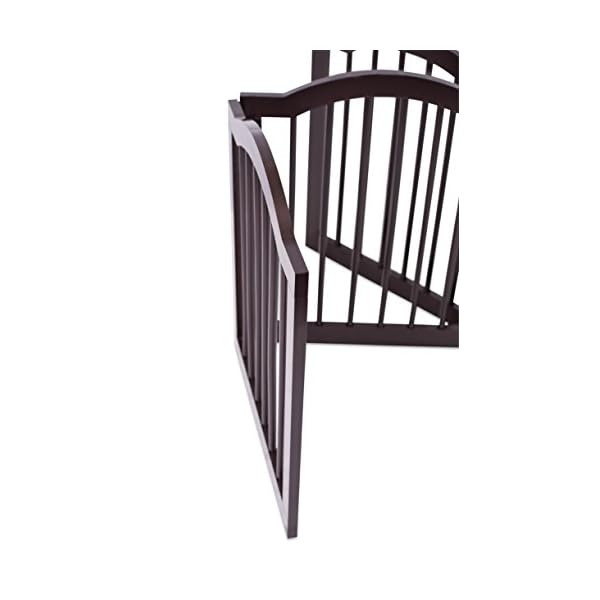 Best Pet Gate with Arched Top 3 Panel 24 Inch Step Over