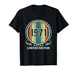 Cadeaux d'anniversaire 1971. « Years of Being Awesome » - Style rétro coucher de soleil. T-shirt graphique classique Legend Since 1971 pour lui. Cadeaux Gag Man 1971, décorations des années 80, chemise coucher de soleil 1971. Né en 1971 : affaires