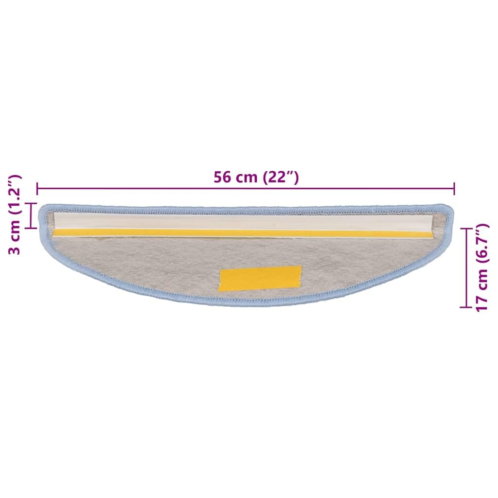 Naklejki na schody 15 szt. 56x17x3 cm Niebieski