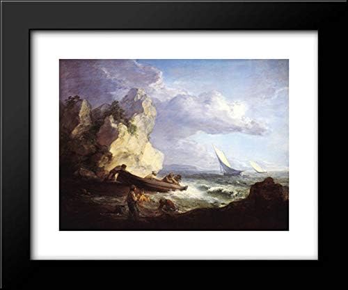 Seashore With Fishermen 18x15 Framed Art Print by Thomas Gainsborough