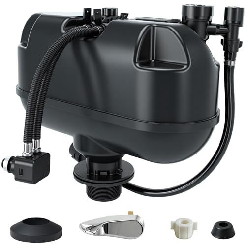 B8106S 1.6GPF (6 Lpf) Power Flush Toilet Kit & Toilet Flush Valves,B8106S Pressure-Assisted Flush Toilet & Pressure-Assisted Flush System Single Control, Powerful Flushing System 3-Year Warranty Black