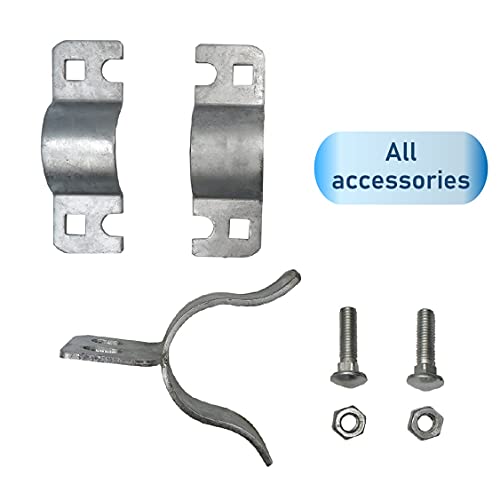 Zuiwan 1Pcs 1-3/8" X 1-7/8" Wall Mount Galvanized Chain Link Fence Gate Fork Latch With Padlock Hole For Fence, Kennel Or Other Kinds Gate Latch #TOP3