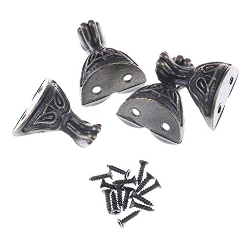 Protector de la esquina triángulo JFDBGU con ratán tallado decorativo para esquinas de cajas 2