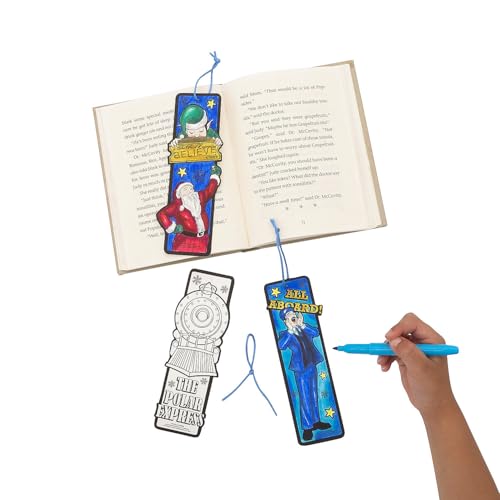 2 1/4インチ x 7インチ バルク 48個 自分だけのポーラーエクスプレスブックマークに色を塗る