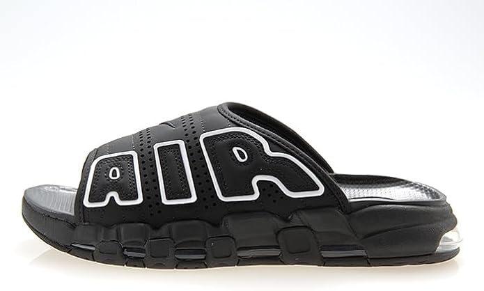 エアモアアップテンポ　スライド　黒&白2個セット　28センチ NIKE AIR MORE UPTEMPO SLIDE BLACK/WHITE-BLACK-CLEAR（ナイキ