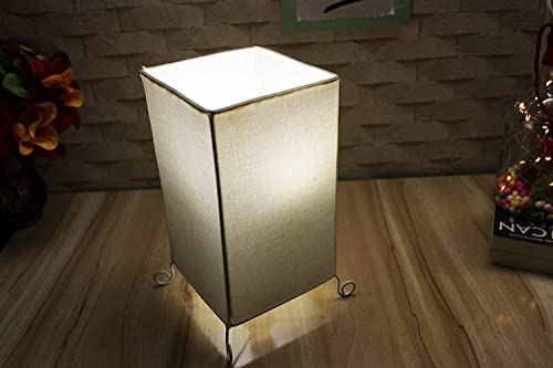 Image of Handicraft Table Lamp Shade Pendant Lighting | Fabric Shade | Sconce Lighting | Floor Lamp | Steady Lamp | On /Off Switch | Pack Of 2 | White